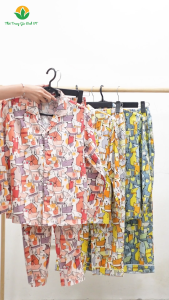 Bộ quần áo dài tay thu đông cho bé chất cotton rayon bigsize 41-51kg thời trang trẻ em Việt Thắng B70.5157