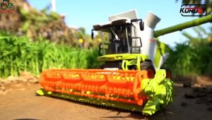 Máy thu hoạch 2023Y – Điều khiển từ xa (RC) có đèn nổ máy phun khói máy gặt đập liên hợp máy cắt lúa cắt bắp MTH08