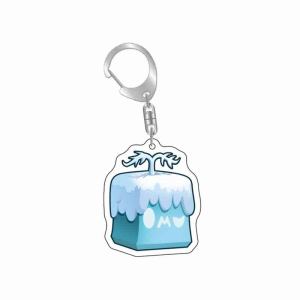 Bandai | Anime Blox Fruits 55MM Acrylic Móc Khóa Băng Sét Ngọn Lửa Đen Quake Kim Cương Phượng Hoàng Hình Quà Tặng Dễ Thương Cho Người Hâm Mộ