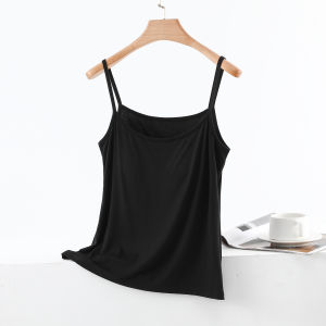 Modal Sleeveless Tank Top Womens Summer Thin Pure Color Loose Slimming Base Shirt July Deer Brand Versatile Style Regular Length