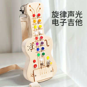 Montessori Early Education Educational Busy Board Wooden Kids Toy Switch Lights Circuit Digital Busy Fine Action Toy