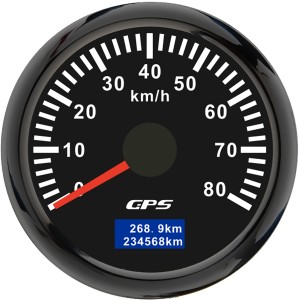 RYSJM | 52MM Car GPS Speedometer 80KM/H 7-Color Backlight Car Speed Gauge Meter Car Speedometer For 12V 24V Car Marine Boat Truck