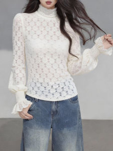 QINGNAER | French Romantic Slimming Elegant Lace Shirt