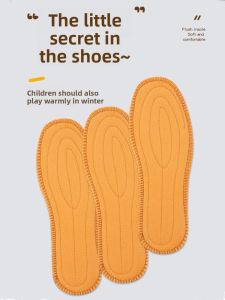 Wool Warm Soft Fleece Winter Shoe Insoles for Children