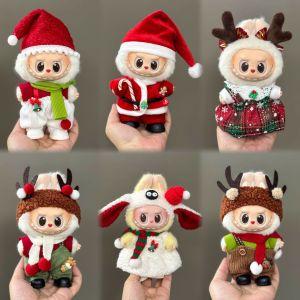 15/17cm Labubu Clothes Christmas Outfit Halloween pumpkin shawl Cute Plush set For Accessories Christmas Holiday Gift In Stock