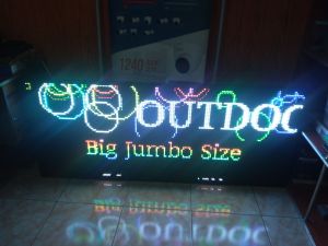 Running text rgb 163x67cm fullcolour jumbo mirip videotron