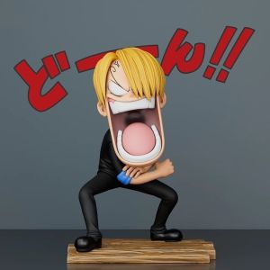 Bandai | 11cm Anime One Piece Figure Luffy Sanji Zoro Combat Stance Figurine Model PVC Collection Desktop Action Figure Toy Kid Gifts
