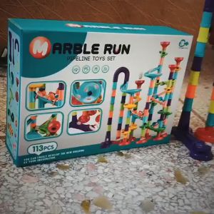 113/142pcs BIG DIY Construction Marble Race Run Maze Balls Boy Girl Birthday Gift