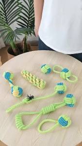 Durable Cotton Rope Dog Toy Ball For Teeth Cleaning Pet Supplies Small Pet Dogs Chew Toy Knot Ball Cat And Dog Teething Rope