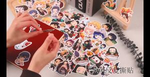 100Buah/Set Genshin Impact Sticker Cartoon Games DIY Genshim Impact Sticker Tempel