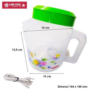 teko listrik isi  liter lionstar plastik