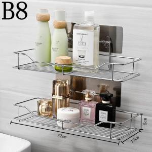 Stainless Steel Bathroom Storage Shelf Dual Layer