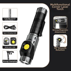 SKY FIRE | Super Bright Rechargeable Handheld Flashlight Small Portable Long Range Magnetic Tactical Work Light