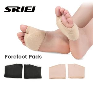 SRIEI 1Pair Silicone Gel Half Insoles for Metatarsal Forefoot Pain Relief Shoe Pads Ball of Foot Cushions For Hallux Valgus Corrector Socks