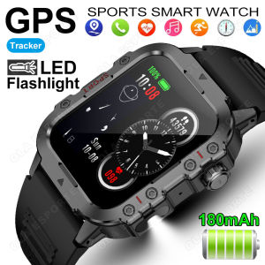 New Sports Smart Watch 1.44" HD Screen Wireless Call GPS Tracker LED Flashlight Smartwatch Multiple Sports Modes 5ATM Waterproof