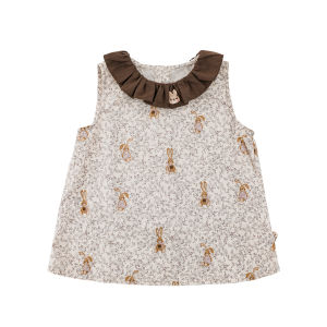 YOEHYAUL | Áo Blouse Hoa Cotton Thoáng Khí Dễ Thương
