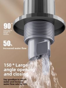 MONLEYTA | German Drain Odor Eliminator Sealing Ring Sink Backflow Prevention Device Kitchen Sink Drainage System Stop Valve