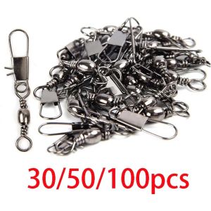 30/50/100pcs Fishing Ball Bearing Carp Tools Boat Hook Goods Accessories Professional Interlock Bait Tool Hooks Tackle Sports