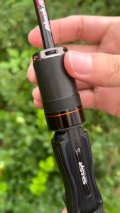 SEASIR X SEAHUNTER Black Arrow Joran Pancing Joran Casting/Putar 1.5M/4.92FT 76G Berat Umpan 0.8-10G UL Serat Karbon FUJI O Cincin Panduan BFS Tombol Suara Lampu Tiang Ikan Mikro #RyobiSeasir