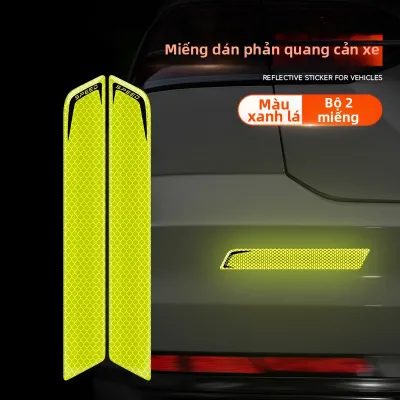 Miếng Dán Phản Quang an Toàn Cho Xe Hơi Trong Đêm Miếng Dán Chống Trầy Xước Cho Bumper Xe Hơi Phụ Kiện Nội Thất Xe Hơi Miếng Dán Phản Quang