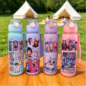 Hasbro | 700ml Cartoon KP Girl Group Straw Cup Light Portable Drink Mug Practical Water Container for Kids Daily Use & Outdoor Activities
