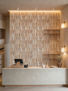BEIQIVI | Yellowish Antique Handmade Strip Tiles For Fashion Stores And Exterior Walls