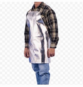 Apron dada Celemek Apron safety suhu panas api dan cairan Alumunium foil