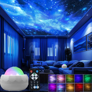 Đèn LED Aurora Projector Galaxy Night Light USB RGB 7 Chế Độ 360 °   Đèn Bầu Trời Xoay Với Điều Khiển Từ Xa Để Trang Trí Phòng Xem Phim Tại Nhà