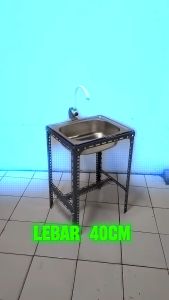 Wastafel Portable Cuci Piring Set - Bak Cuci Piring Portable Stainless Uk 50cm Portabel Kitchen Sink Afur