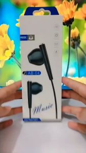 Headset Handsfree AB-04 + Mic Hifi Audio Stereo Earphone AB04