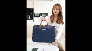 3Putra -LUXY Tas Laptop Portabel 14 Inch Tas Kerja Kapasitas Besar Kertas File A4