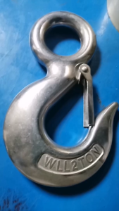 ROPE Lifting Stainless Eye Lifting Cargo Snap Hook 2-3 Tons Grade 304 Eyelet Snap Hook Fixed Eye Carabiner Marine Spring Hook Rigging Snap Hook Lifting Eye Hook with Spring Gate Safety Cargo Clip