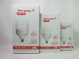 Bóng đèn bulb LED trụ Điện Quang 20w 30w 40w đuôi E27 ánh sáng trắng nhựa kín nước