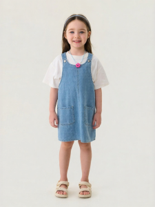 Marc&Janie | Vintage Stylish Girls Denim Pinafore Dress