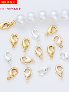 หัวเข็มขัดรูปมังกรชุบทอง 14K สร้อยคอ สร้อยข้อมือ หัวเข็มขัด DIY ทำมือ วัสดุ เรือรูปไข่มุก หัวเข็มขัดสปริง