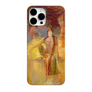 Water and Moon Kuan-Yin New Chinese Art Painting for Apple IPhone7/8/X/Xr/11/12/13pro/14/15Promax Feilin Niche Style Chinese Fad Chinese Style for Men and Women Phone Case