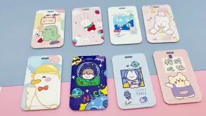 Rising Shop กรอบใส่บัตร ลายการ์ตูน แนวตั้ง เฟรมการ์ด บัตร ชื่อ บัตร หมายเหตุ พลาสติก