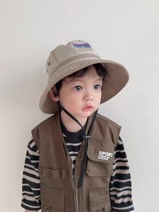 (พร้อมส่ง) หมวกเด็ก 12เดือน - 6ปี รอบหัว:50-52 cm. หมวกเดินป่าผ้า Polyester สีทูโทนสไตล์วินเทจ ติดป้าย Entertainment หมวกบักเก็ต (Bucket) หมวกเด็กผู้ชาย หมวกเด็กผู้หญิง หมวกแฟชั่นเด็ก หมวกแคมปิ้ง มีสายปรับรัดศีรษะ