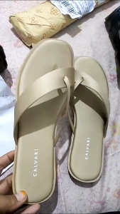 CALVARI - CALINA Sandal Wanita Korea Teplek Casual Kekinian Size 36 - 40 Sendal Flat Cewek Kasual