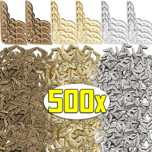 【XZxinzhan】500/50PCS Metal Book Corner Scrapbook Photo Album Corner Protectors DIY Menu Vintage Corners Card File Folder Craft Supply Decor