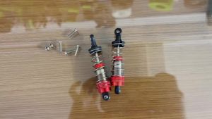 2pcs Metal Shock Absorber Damper Oil Filled Shocks for WLtoys 144001 1/14 Four-Wheel Drive RC Drift Racing Car Parts