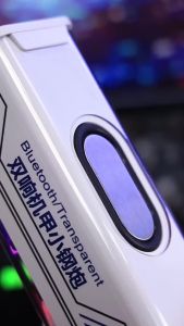 V8 Transparent TWS Bluetooth Speaker Small Steel Cannon LED Wireless 3D Surround Portable Intelligent Waterproof 蓝牙音箱