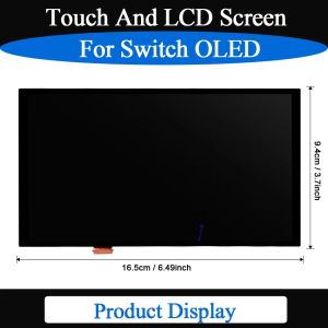 New 1PCS For Switch OLED Replacement Touch and LCD Display No Frame Full Screen Digitizer Assembly Accessory For NS OLED Console