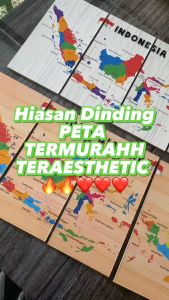 Decor Art - 60x30 Cm Peta Indonesia Dekorasi Dinding Sekolah Kelas Rumah INDONESIA