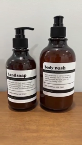 PRADO Malaysia Shampoo Dispenser Bottle Body Wash Pump Dispenser Refillable Amber Bottle Bathroom Organizer Soap Liquid Container Conditioner Holder Shower Storage 500ml Lotion Dispensing Pot Botol Syampu 沐浴露瓶子