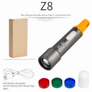 ESMARTER | Đèn Pin LED Siêu Sáng Type-C Có Thể Sạc Lại Đèn Pin Cầm Tay Có Móc Và Đế Từ Tính Mạnh Mẽ Để Cắm Trại Ngoài Trời Đèn Chống Nước