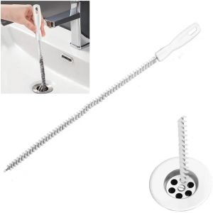 2/1pcs Sink Drain Cleaning Brush Drain Clog Remover Bendable Sink Overflow Sewer Drain Brush For Bathroom Kitchen Cleaner