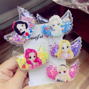 Rapunzel ~ Glitter Acrylic Cute Cartoon Snowyprincess Barrettes Kids Baby Hair Rope Headdress Clip