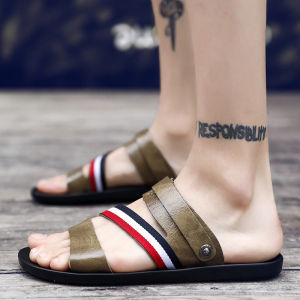Mens Roman Style Sandals 2025 New Summer Outdoor Beach Work Shoes Trendy Driving Office Slip-On Breathable Toe Post Sandals