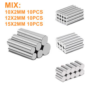 3 Assorted Sizes MIX Disc Magnet 10x2mm12x2mm15x2mm Rare Earth Magnets for Fridge Whiteboard Kitchen Cabinet Office Magnets